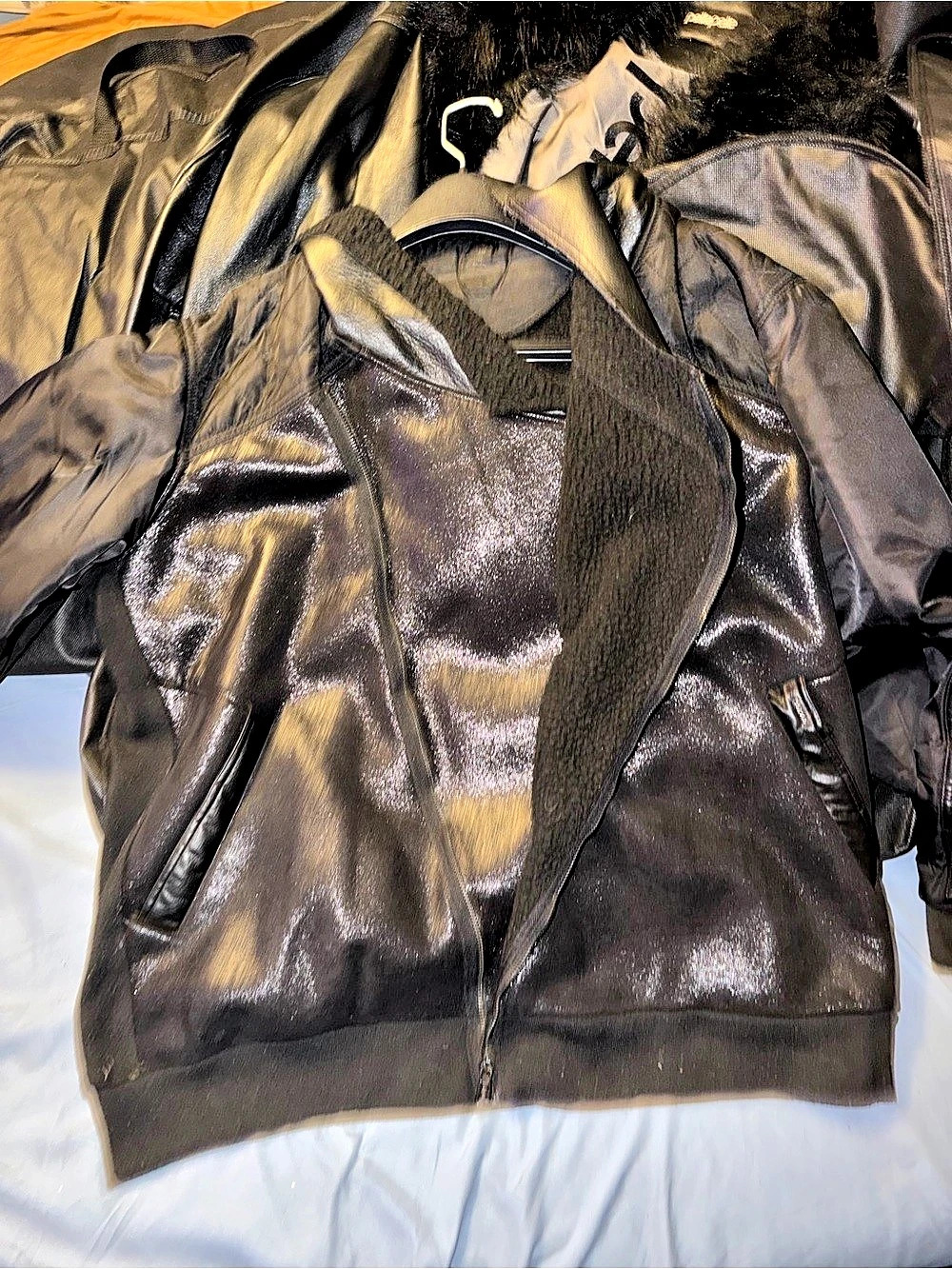 Pelle Black Leather Shearling Jacket